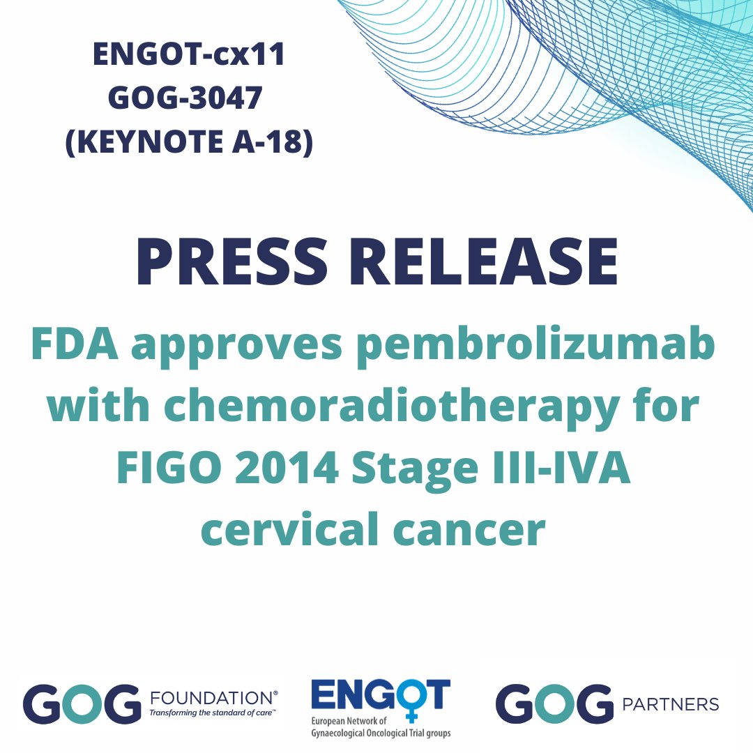 For more information on this press release, click link in bio or go to ow.ly/UKc050QqABV. #clinicaltrials #cervicalcancer #CervicalHealthMonth #GOGF #GOGPartners