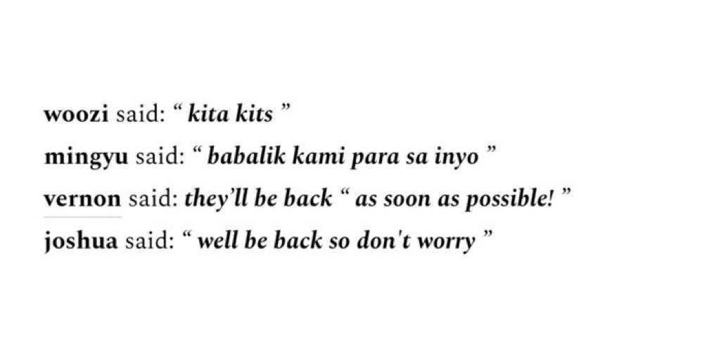 _sarangkpop's tweet photo. The way they keep on saying those words means theyβll be back for real!!!
Remember last #BeTSinMANILA they keep on saying that they are coming back fast.
So I guess this is it! They will be back π₯Ήππ€
#SEVENTEENInBulacan https://t.co/a4CZfYFMdb
