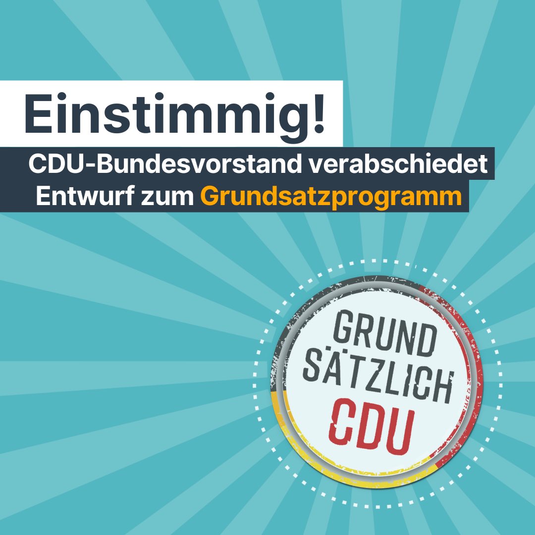 „Die Verabschiedung des Entwurfs des Grundsatzprogramms war ein Meilenstein auf dem Weg der inhaltlichen Erneuerung der CDU“, betonte <a href="/_FriedrichMerz/">Friedrich Merz</a> auf der Pressekonferenz nach der Klausurtagung des CDU-Bundesvorstands. (1/4)