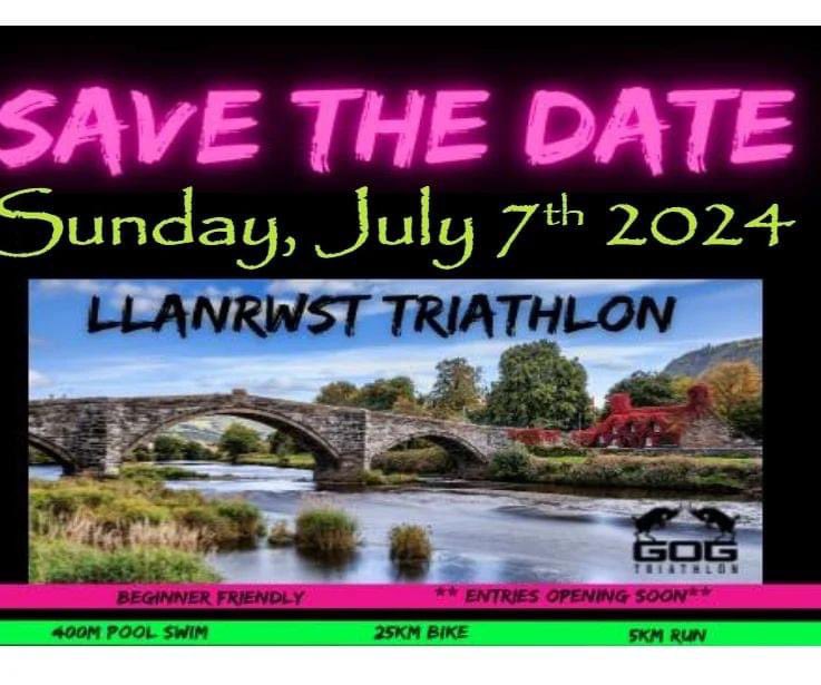 **BREAKING NEWS** The award winning Llanrwst Sprint Triathlon is going to be on Sunday 7th July this year. We can’t wait to see you all again!! @TriathlonCymru @Sportconwy @AllWalesSport @tri247