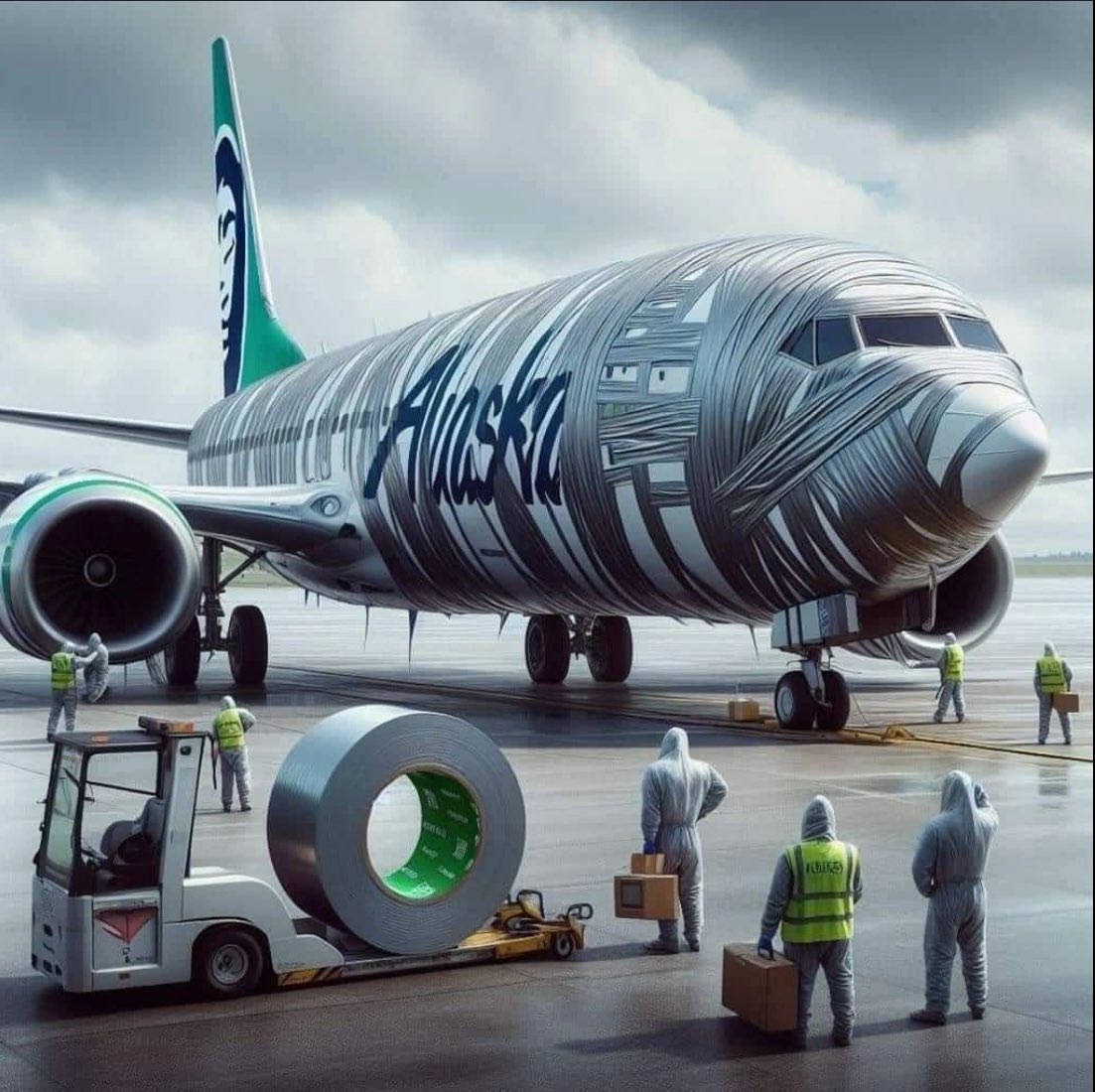 WHO DID THIS?! #737 #ducttape