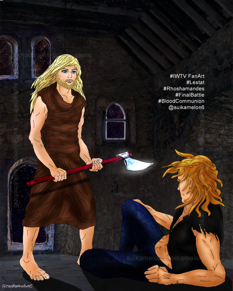 suikamelon6's tweet photo. Rhoshamandes vs Lestat in Blood Communion

#PrinceLestat #iwtvfanart #redoingmyart #Rhoshamandes #BloodCommunion https://t.co/P29TFYDfYk