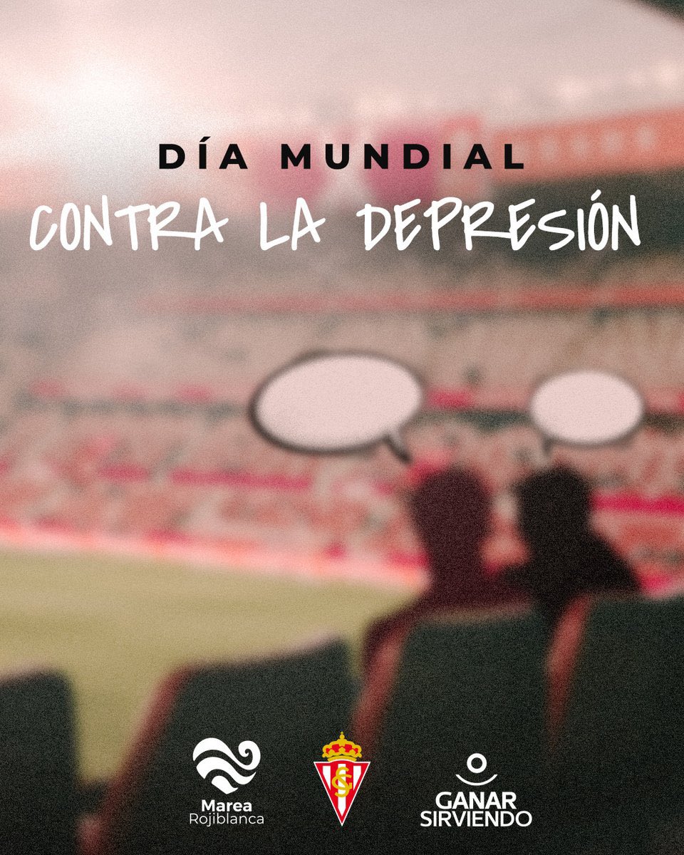 #DíaMundialcontralaDepresión

🗨 No estás solo, anímate a hablar. 

@GanarSirviendo 
#MareaRojiblanca @RealSporting