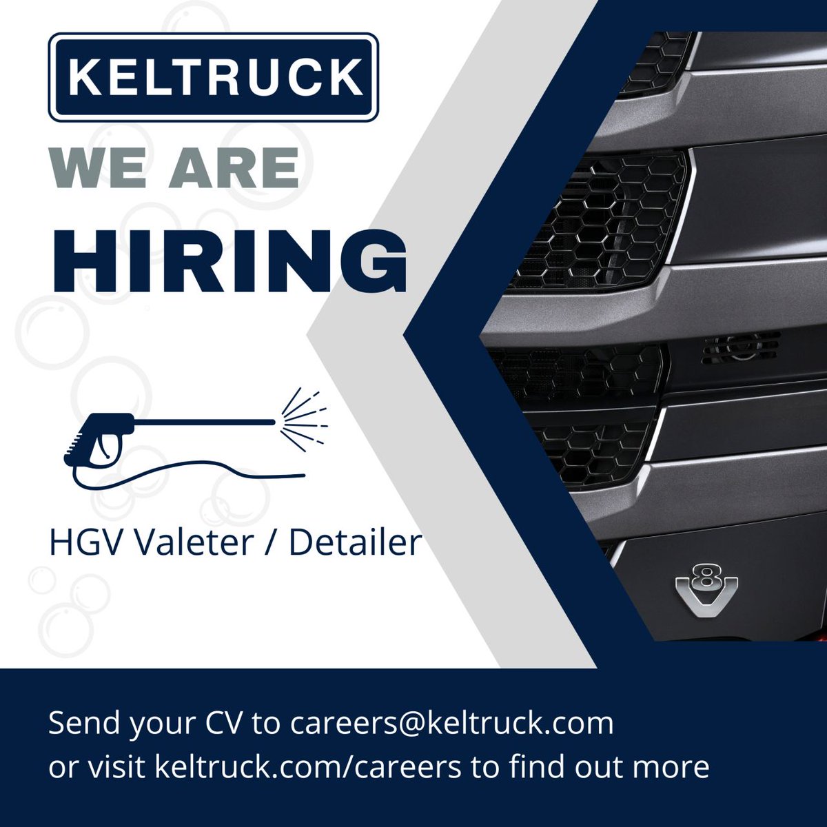 WE ARE HIRING We are recruiting for a HGV Valeter to join our Used Sales department at our Head Office in West Bromwich, and we're looking for someone who can work as part of the team to deliver the highest standard of used commercial vehicles within the marketplace. What can…