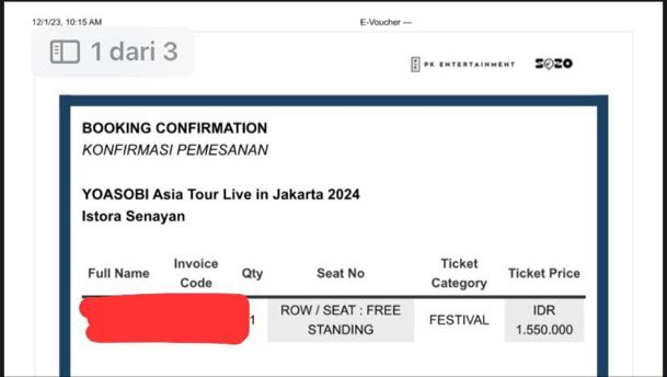 harinkin's tweet photo. WTS Tiket Yoasobi Asia Tour Live in Jakarta 2024

✅Festival : 1.500k (2 Tix)

💠Ada Group Chat!
💠Price Diatas AllIn!

#yoasobi #yoasobiinjkt #zonajajan #zonauang #zonaba wts wtb #YOASOBIjakarta #YOASOBIinMY https://t.co/LUmN8IER9Z