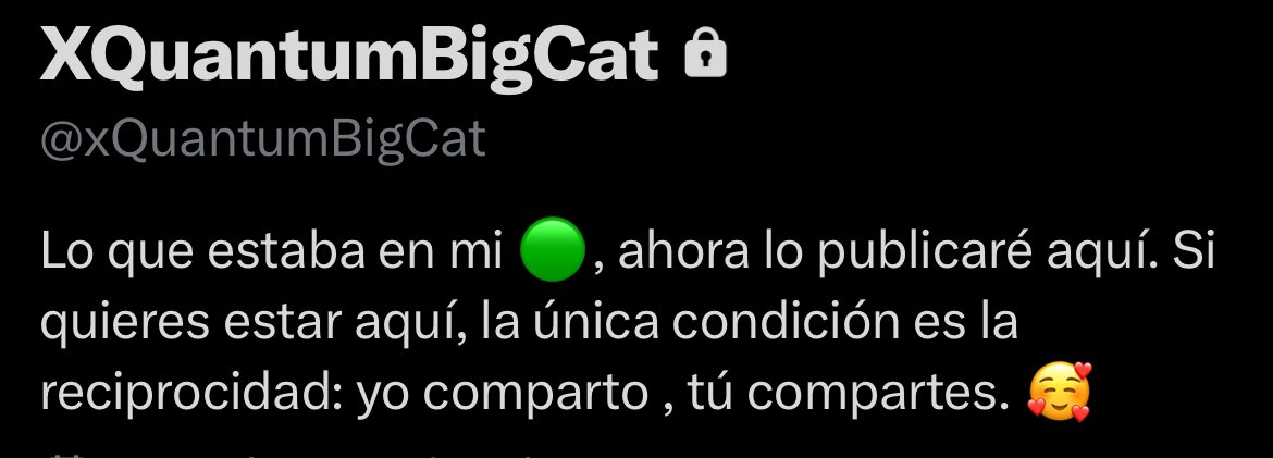 QuantumBigCat's tweet photo. Quienes quieran que nos sigamos mutuamente en la alterna, tener en cuenta que 👇. #DaRules 😬 https://t.co/6PM3y0hriP