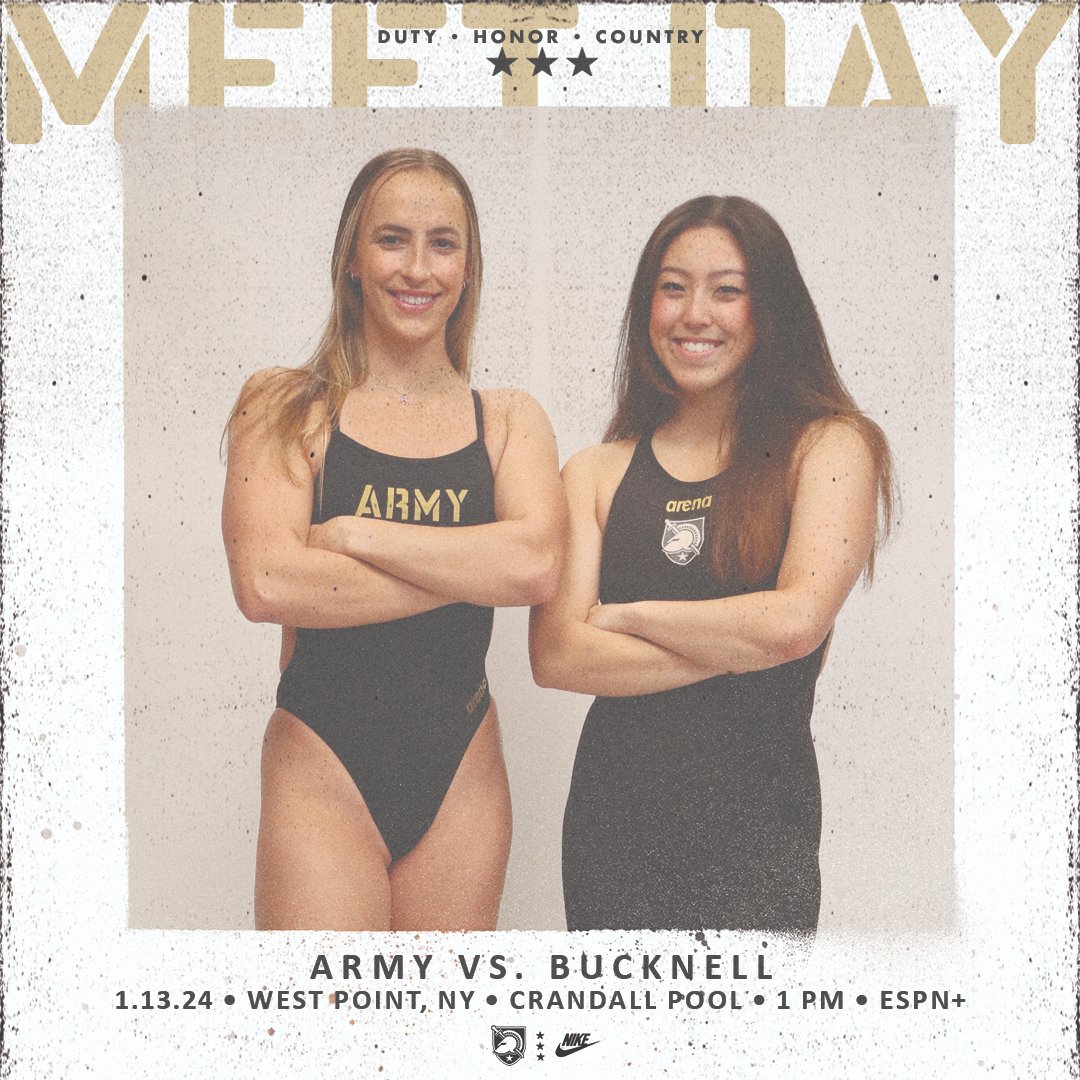 IT'S SENIOR DAY 🤩

🆚 Bucknell
⏰ 1 PM
🏊‍♂️ Crandall Pool
📺 espn.com/watch/player/_…
📊 MeetMobile

#GoArmy