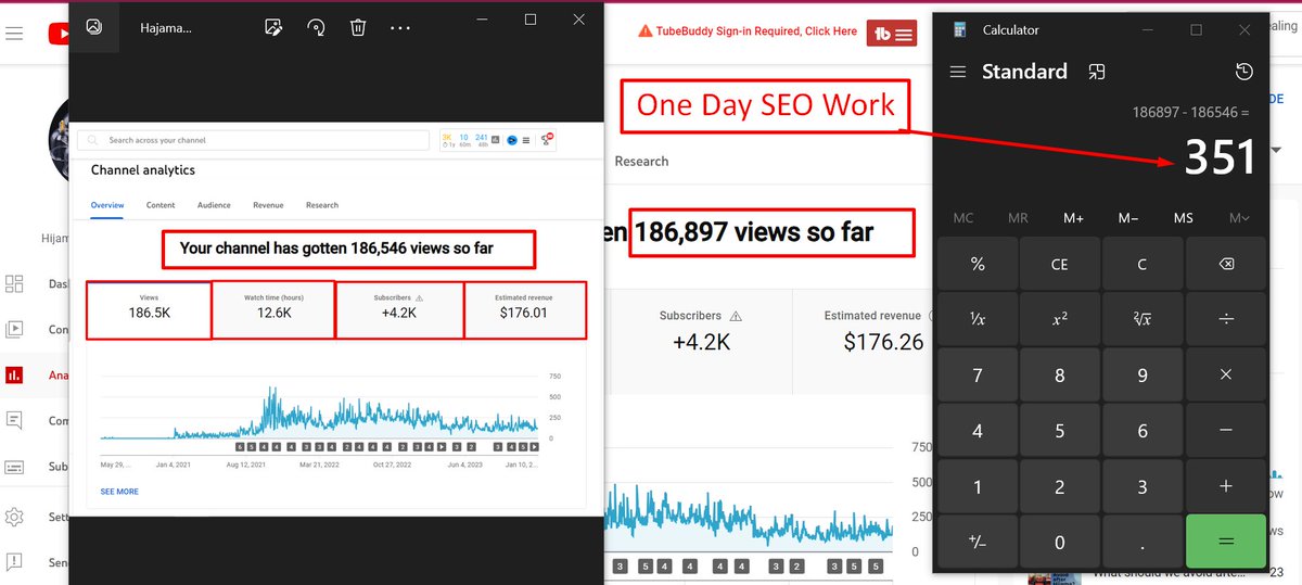 Bayer's one day SEO Result.  His income is also increasing.

YouTube Video SEO Optimizations. I have 3+ years experience in this fields. If you are interested, please contract me.
#youtube #youtubemarketing #youtubeseo #channelseo #seo #channeloptimize #optimization #videoseo