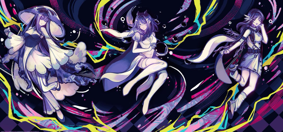 Ryuthenium's tweet photo. how they look like together!! recently did this for one of my assignments hehe i love my sea girlies https://t.co/6cUqRKH9wA