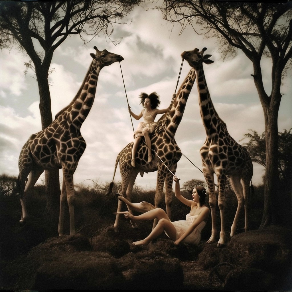 artlaoyu's tweet photo. AI photography, girl and giraffe，AI摄影，女孩和长颈鹿
#digitalart #ai #aiart #aiartwork #surreal #surrealart #artwork #midjourney #midjourneyart #photography #digitalart #aiphotography #digitalphotography #surrealart #blackandwhite#摄影 #人工智能 #超现实主义 https://t.co/6z1Ld06R6f