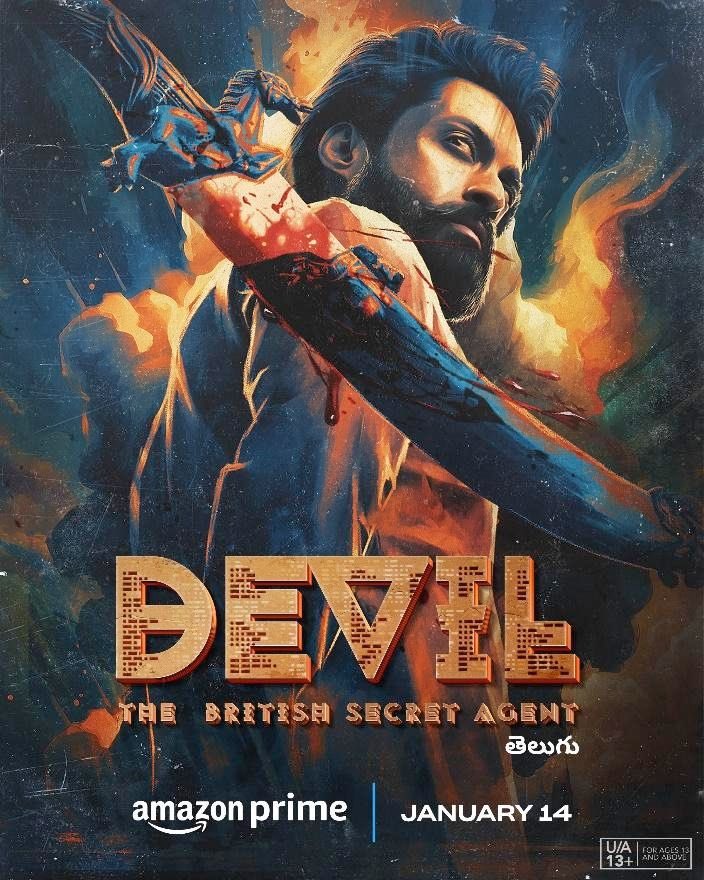 Wishing everyone a happy Sankranti! Can't wait to watch #Devil on Amazon Prime Video on Jan 14. @NANDAMURIKALYAN @iamsamyuktha_ #Devilthemovie - The British Secret Agent. @amazonIN