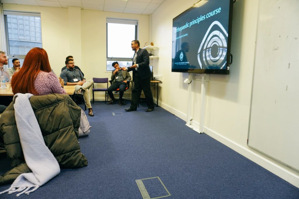 CovOrthoTrauma's tweet photo. @jaynewardortho @GomindesAustin @DrJamz_ @TheBMA @DePuySynthes @HCSANews @the_mdu Excellent faculty @darrylramoutar @spatiluk @ArastuMateen @ahearnknee @ChetanKhatri2  and many others https://t.co/pJMQ2cPhlj