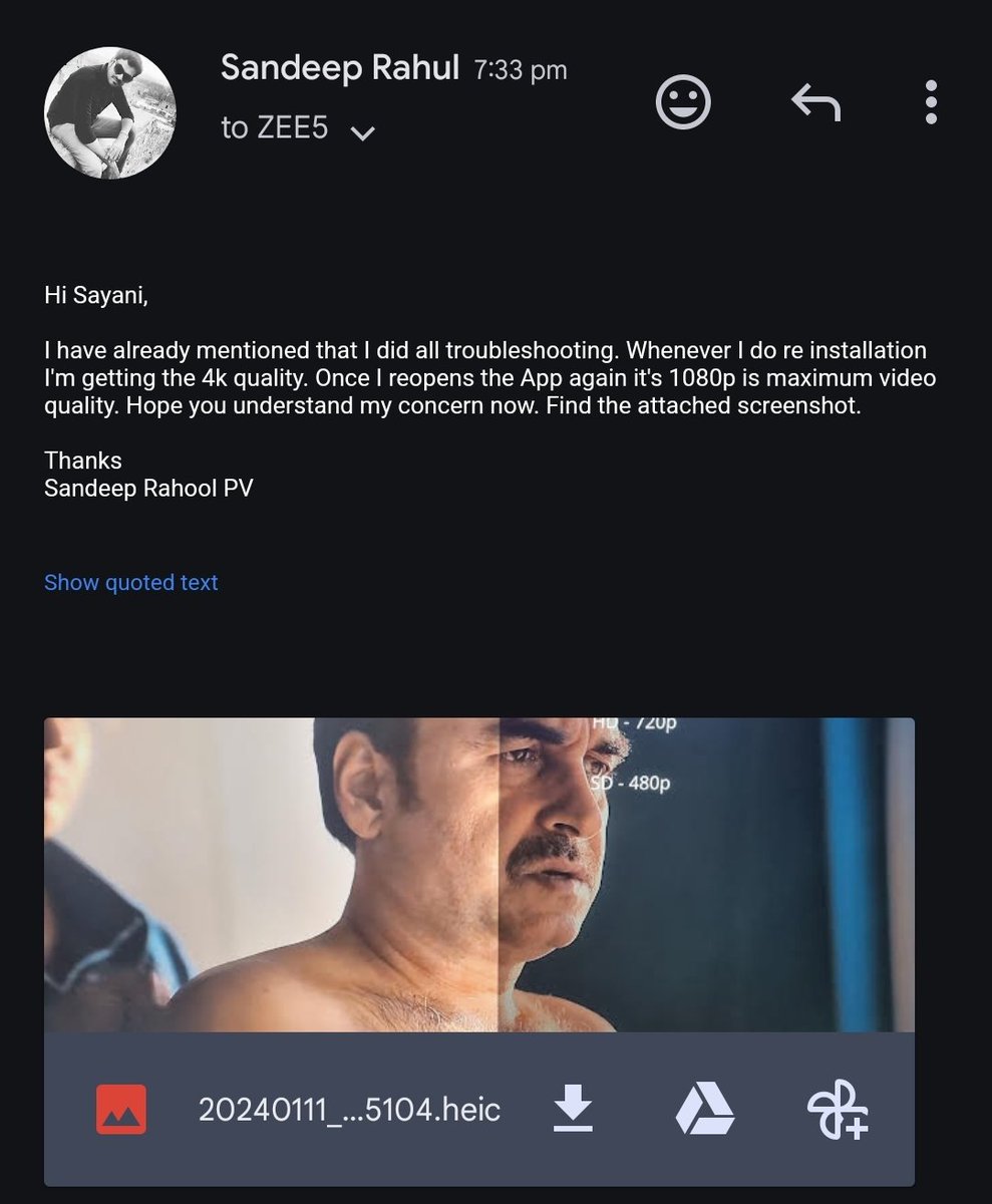 AlwaysSandeeep's tweet photo. @ZEE5India I have already replied to that email. Please find the this attachment https://t.co/jjo3tI0qnD