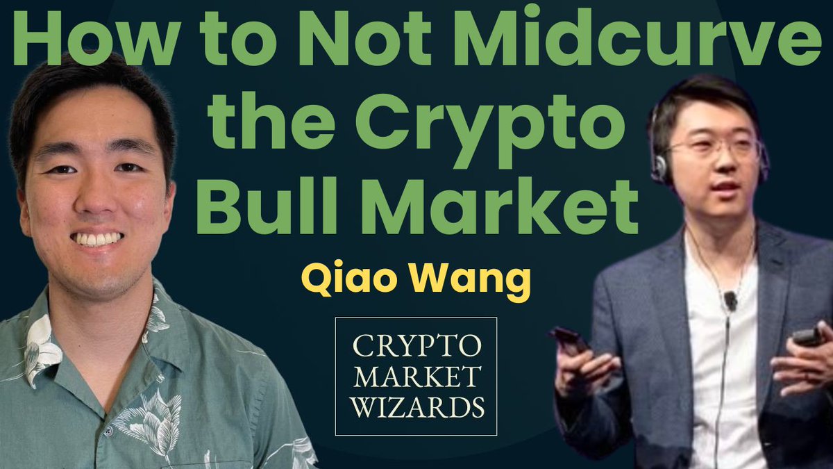 For Episode 11 of the @CryptoMarketWiz I had a fun talk with @QwQiao and we discussed: - How to not MIDCURVE the 2024 bull market - Why everything is a memecoin in crypto - Advice to the $ETH Marketing Department Watch here: youtube.com/watch?v=WZUy18…