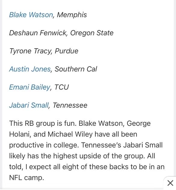 The Hula Bowl RB room.