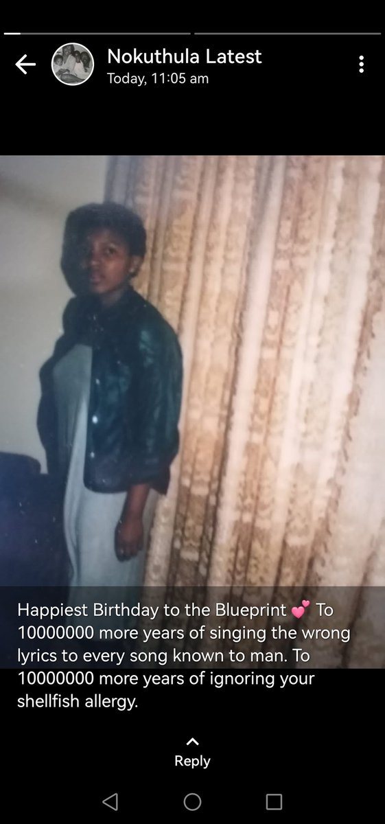 pinkykhoabane's tweet photo. This is what my daughter put on her WhatsApp status for my birthday. I don't know what to say! And now that I clicked on her status by mistake &amp; saw it, she says "Love you gurl". Love her, she made me a mother. https://t.co/A2Uw02dj8O
