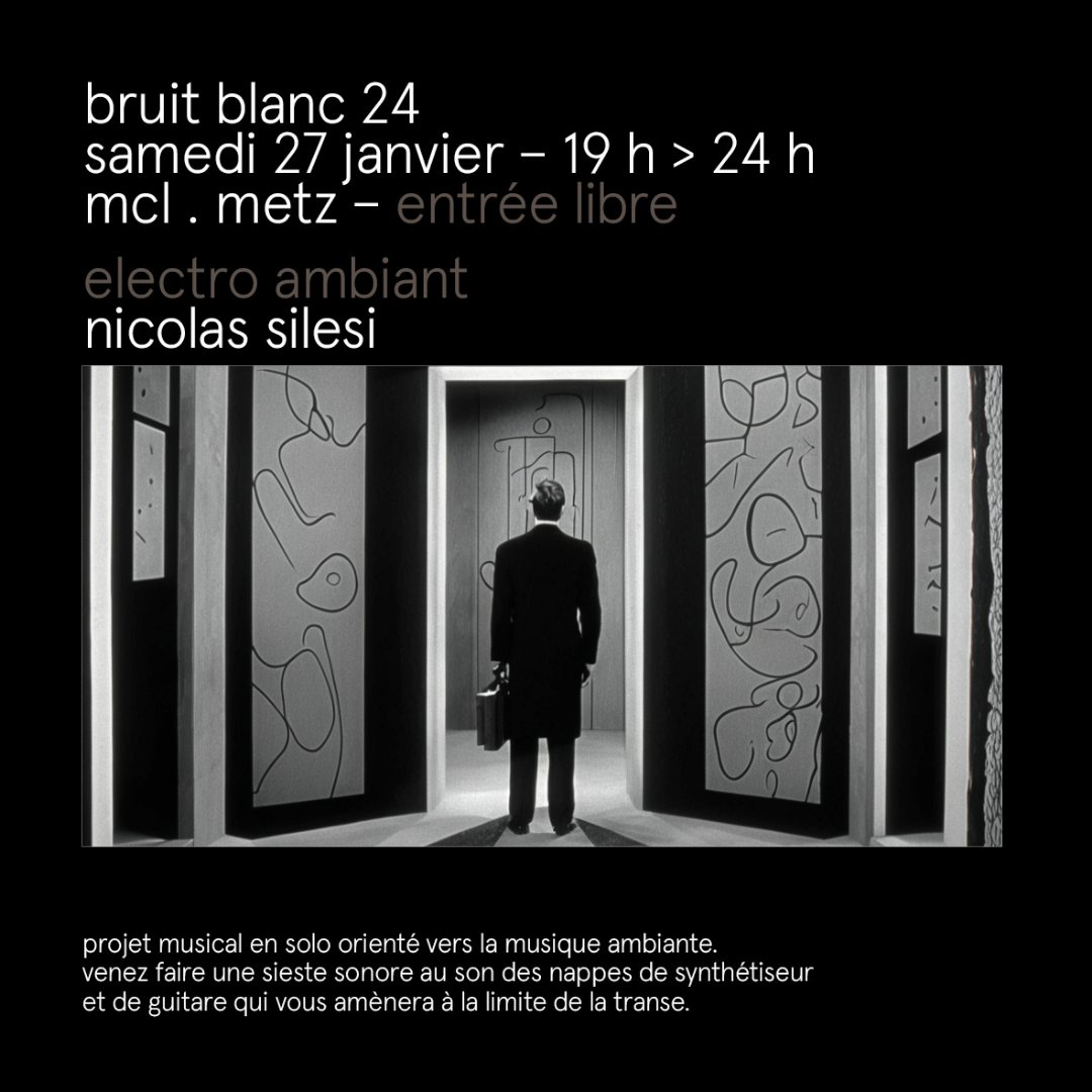 MCLMetz's tweet photo. BRUIT BLANC 24
Soirée éclectique électronique expérimentale épique
Samedi 27 janvier 2024 de 19h à minuit

Entrée libre

Réservation conseillée au 0387.325.324 ou sur notre site : https://t.co/hLyrFeJ1xH https://t.co/Bha7uUYxxe