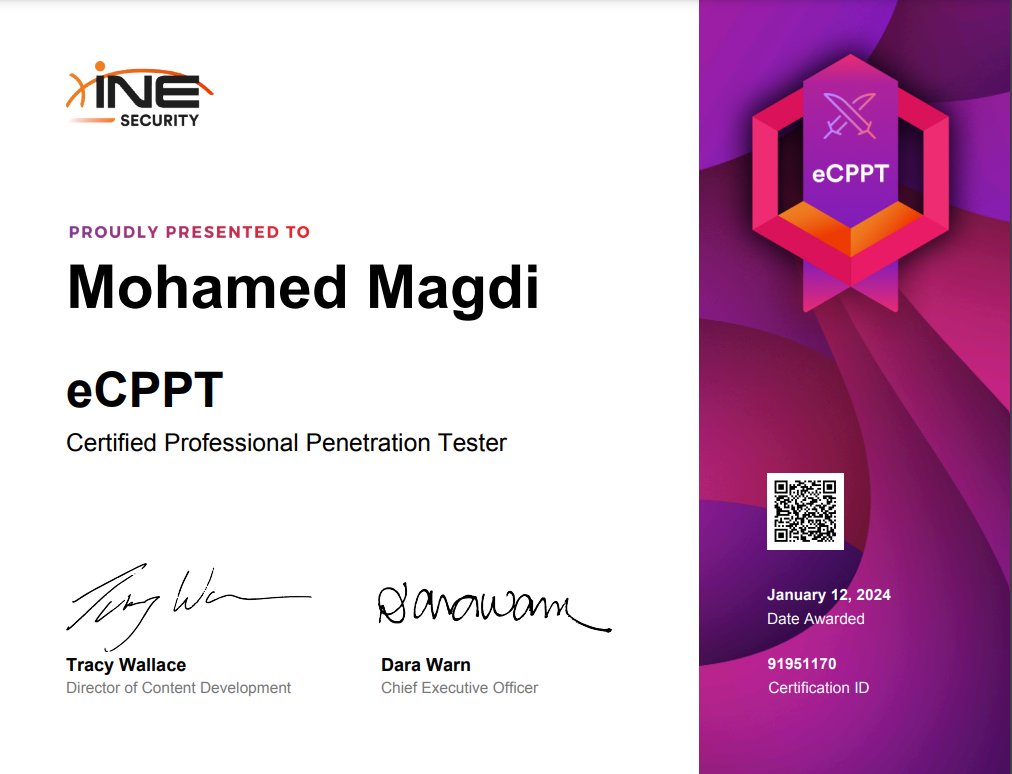 mohammedmagdi77's tweet image. #eCPPT Done ✅
Just crushed the ECPPTv2!💥💥
Ready for the next challenge!😃
#ECPPTv2 #Cybersecurity #AchievementUnlocked