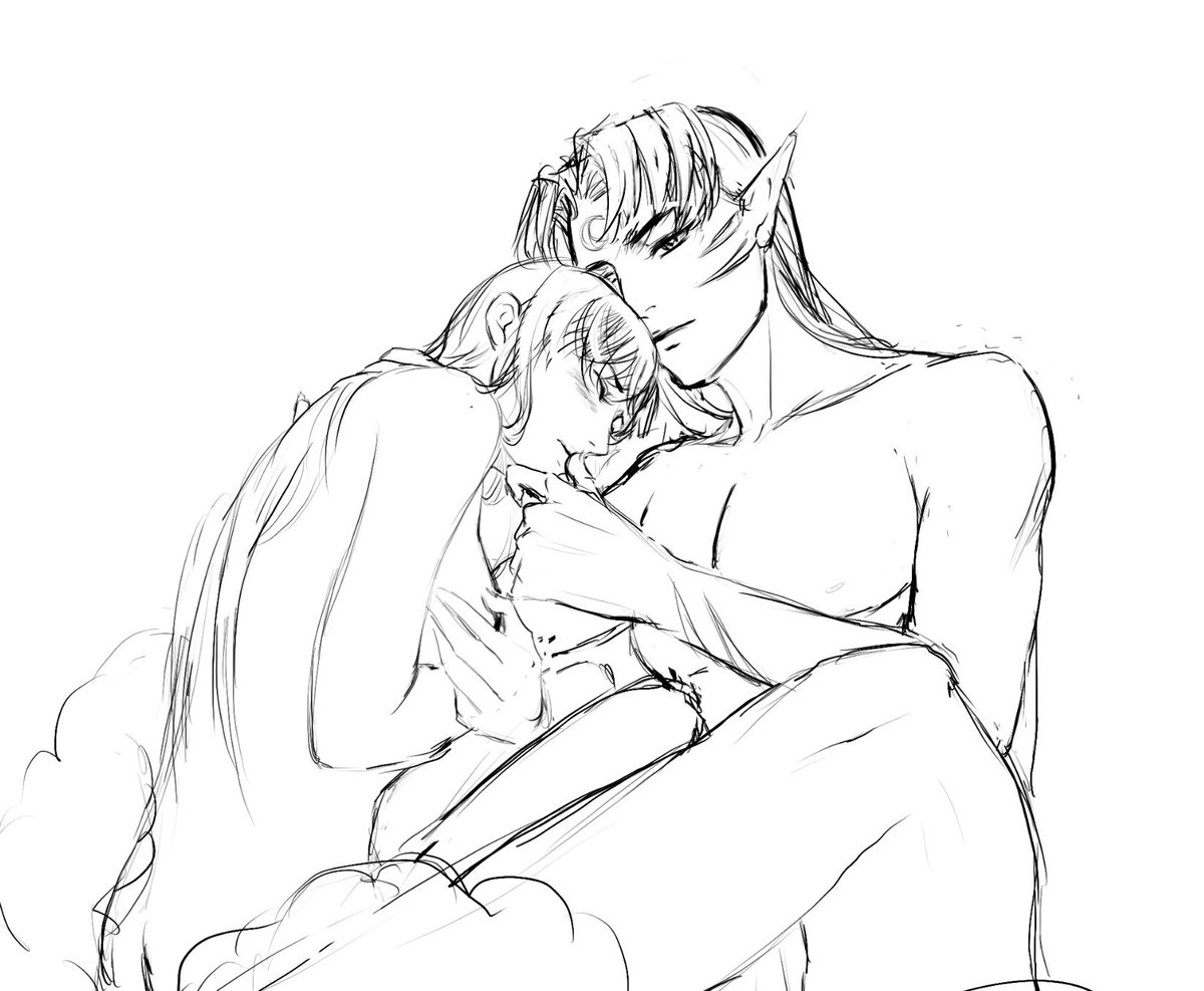leavetears's tweet photo. 太久没画这对，一时间找不到感觉…… https://t.co/2hrrmmytqA