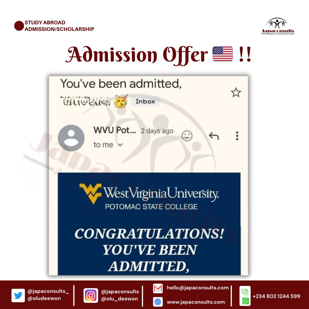 USA Admission for our client <a href="/Japaconsults_/">Japaconsults</a>