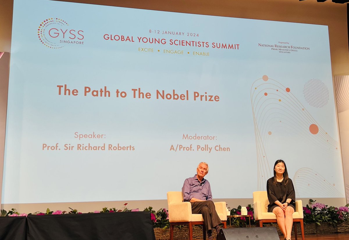 As #GYSS2024 comes to an end, I’d like to thank the @gyss_sg organisers for giving me the opportunity to attend and speak to amazing speakers such as Baroness Prof. Dame Sue Black and Prof. Sir Richard Roberts