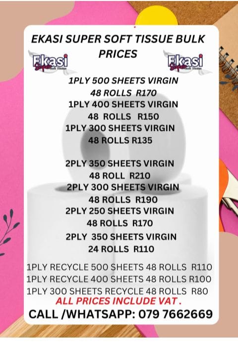 ekasi_soft's tweet photo. Retweet this maybe my next client is on ur handle. 
Ekasi Toilet Paper Factory.
0797662669.
Cyril Ramaphosa mbombela stadium mcebo dlamini Lift #BlackCoffee #VoteMK2024 magoebaskloof Zuma Bafana bafana #TheTrustNetflix thembi seete zinhle The Anc #EFFPodcast world War Enhle Mbali https://t.co/5EhM5nmSJI