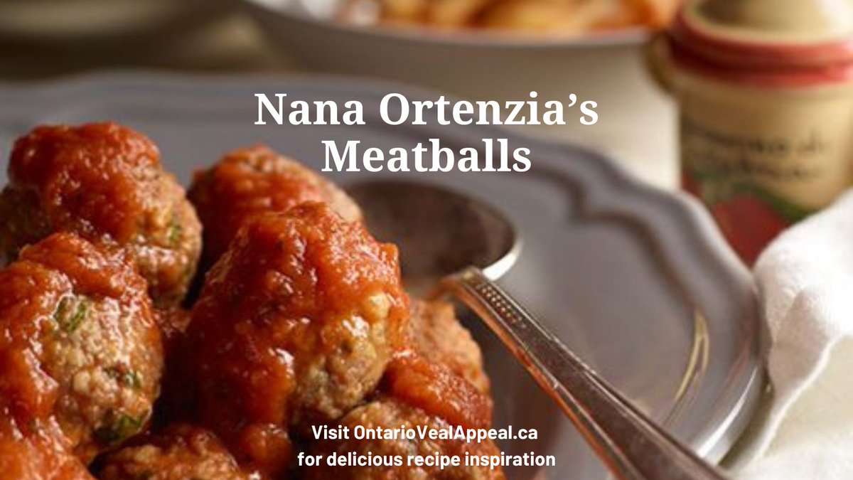 This delicious veal meatball recipe is courtesy of Emily Richards, from her book Per La Famiglia: Memories and Recipes of Southern Italian Home Cooking! 🔗 loom.ly/bc-SFQY <a href="/eriscooking/">Emily Richards</a> <a href="/meatpoultryon/">Meat & Poultry Ontario</a> <a href="/FoodlandOnt/">Foodland Ontario</a> #recipe #VealLove #VealAtHome #OntarioVeal