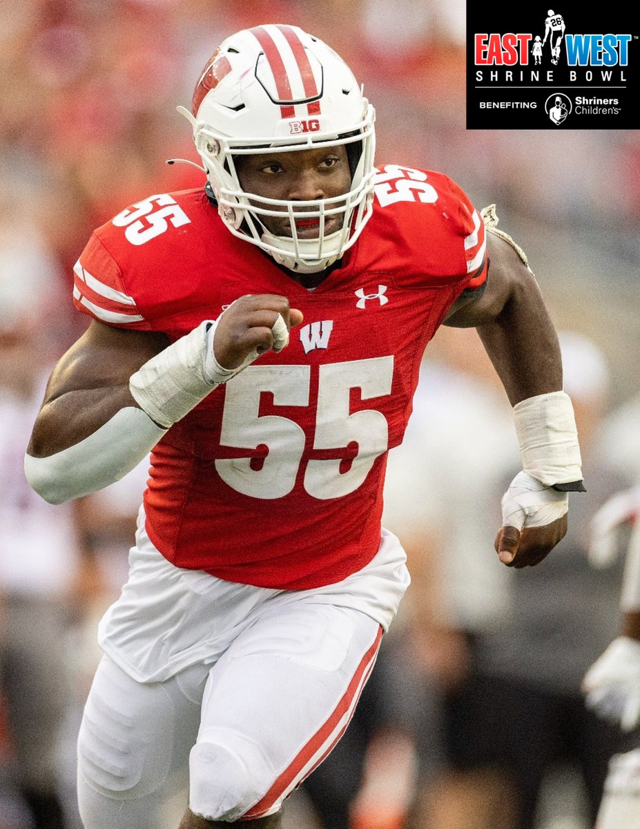 #ShrineBowlBound ✅ ILB Maema Njongmeta (@the_maema) from @BadgerFootball has officially accepted his invitation to play in the 2024 East-West @ShrineBowl! #OnWisconsin | #ShrineBowlWhosNext😎