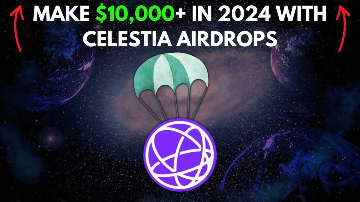 milesdeutscher's tweet photo. Mark my words. 

The Celestia ecosystem is going to be home to some of the most lucrative airdrops of 2024.

Qualifying is easy, but there are still a few major mistakes that I see people making. 

I'm going to show you EXACTLY how to qualify right now.👇

https://t.co/SVbmWcA8fK https://t.co/OE8nJpLwod
