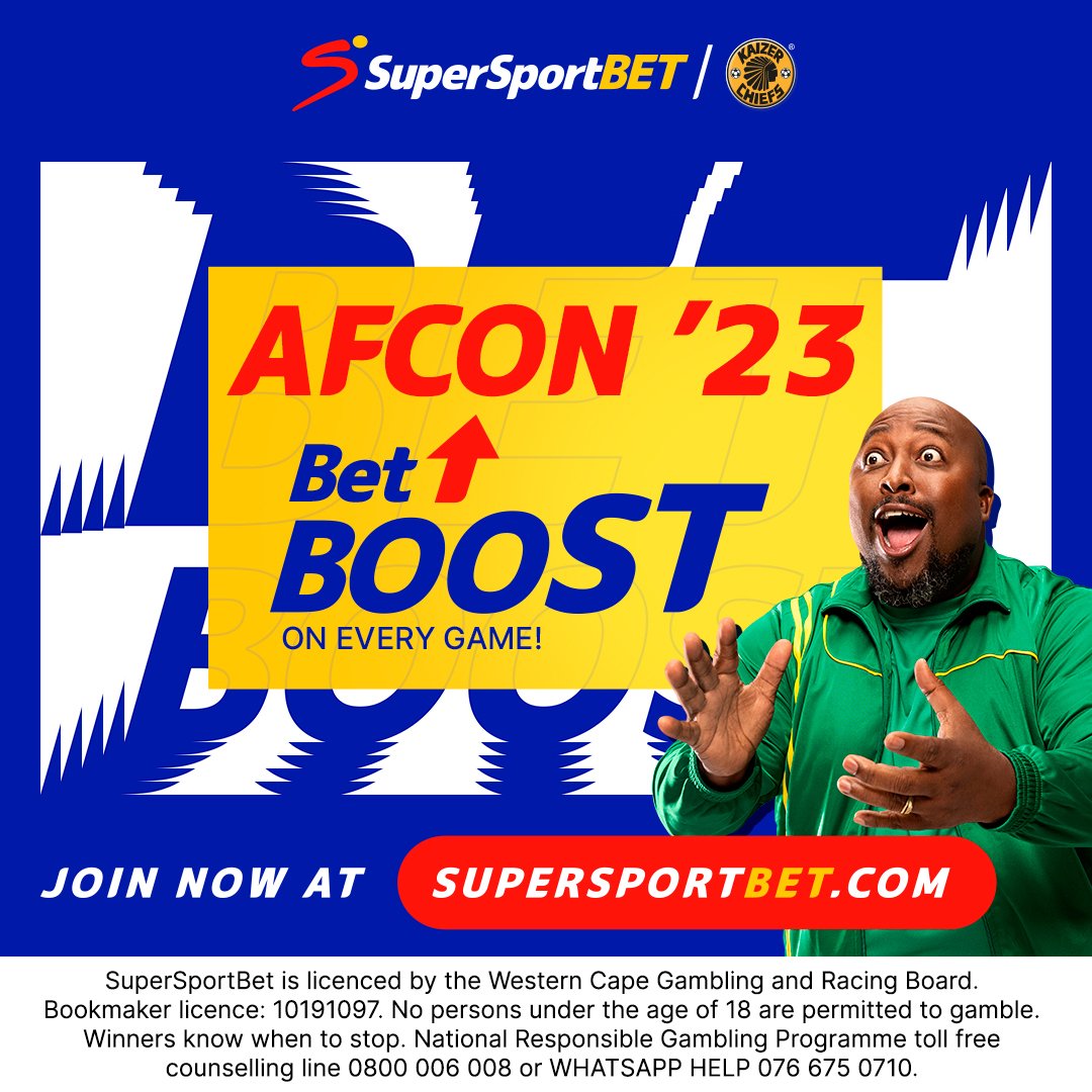 Our official betting partner, SuperSportBet, will be bringing you bet boosts on EVERY AFCON GAME! Visit supersportbet.com to get in the game! #SuperSportBet #AFCON23 #Amakhosi4Life