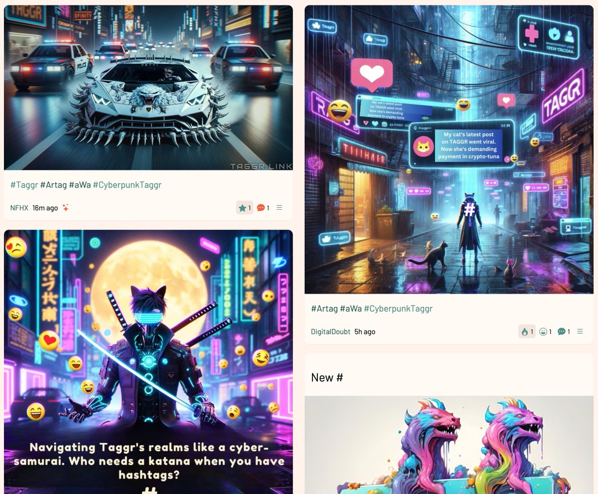 mntyetti's tweet photo. #Cyberpunk week ramped up on #taggr, join the #artag movement and submit your piece for a chance to win 5 $taggr
ππΌ more details: https://t.co/yArulFfDDZ https://t.co/5wUytWq6q4