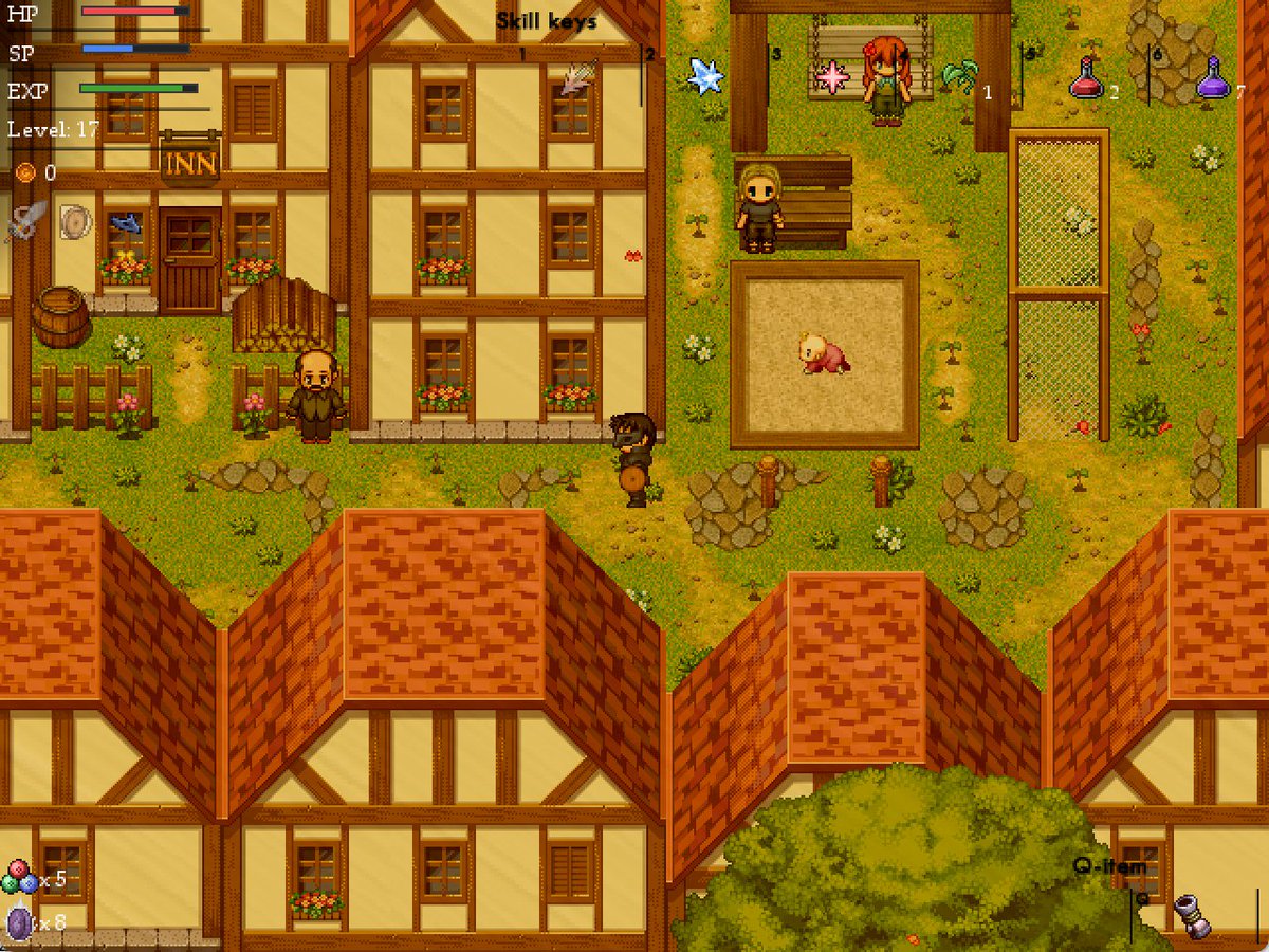 Twell_rpg's tweet photo. If you enter this building, you will immediately start a new side quest. It's a detective side quest to solve a crime mystery. But did you know, the correct answers are random generated. #twell #freesteamgames #rpgmaker #pixelart https://t.co/hpxhrOdLq1