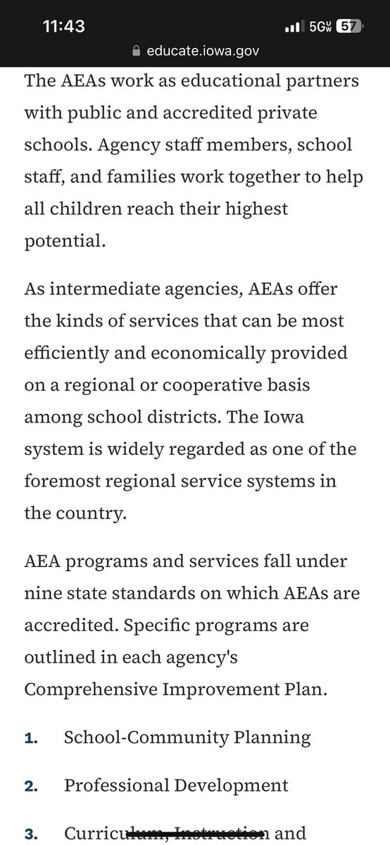 kschlomer's tweet photo. Her own DE website still says Iowa AEAs among best regional providers in nation. Does not match her narrative of manufactured lies. #ialegis https://t.co/2AjmPWGivv https://t.co/tOgcuFQKtz