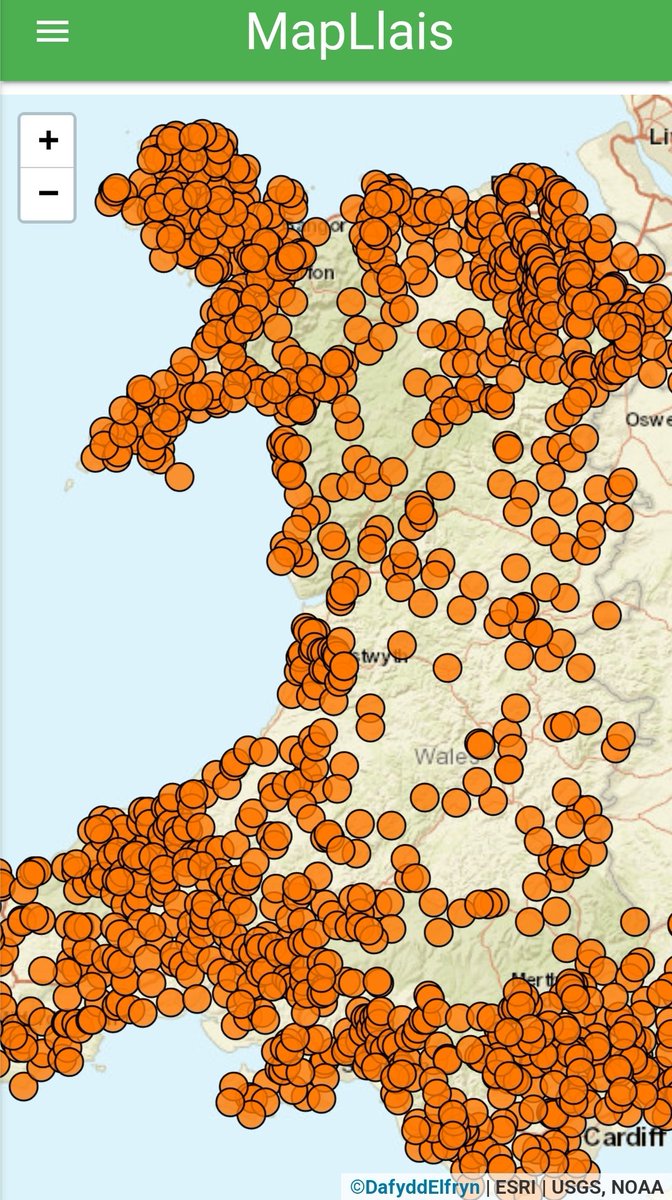 The MapLlais interactive map is back up after some technical issues. Click the link to hear Welsh placename pronunciations #Cymru #maps

mapiau.cymru/mapiau/MapLlai…