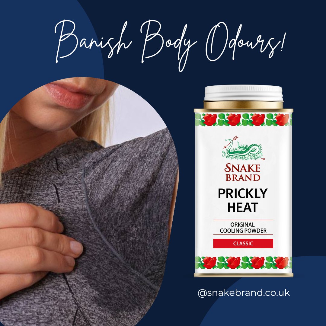 SnakeBrandUK's tweet image. Working in warm conditions, #exercise, #stress and anxiety can all increase #perspiration and its by-product of unpleasant body odour 💦😞 Try using @SnakeBrandUK refreshing body powder to banish unpleasant smells and reduce #sweating 👍😍

Shop here 👉
snakebrand.co.uk