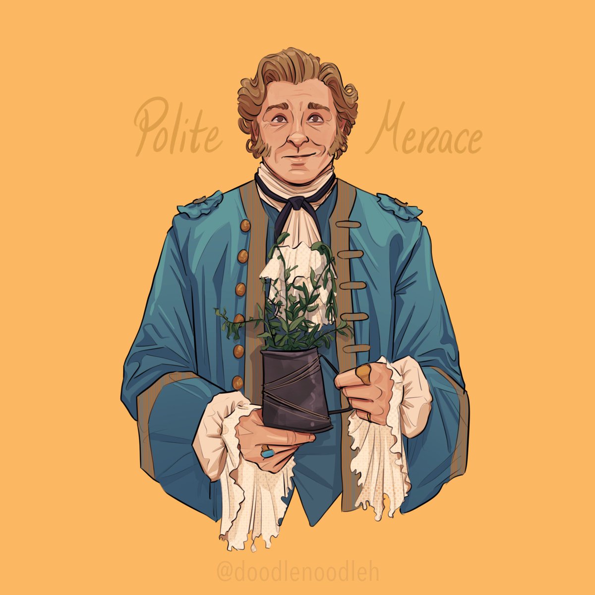 doodlenoodleh's tweet photo. He changed my life. I won’t let him go until his story is finished. Let’s all continue to be polite menaces and get our damn show back! 💛

#SaveOFMD #RenewAsACrew #OurFlagMeansDeath https://t.co/m68EQ0w4aa