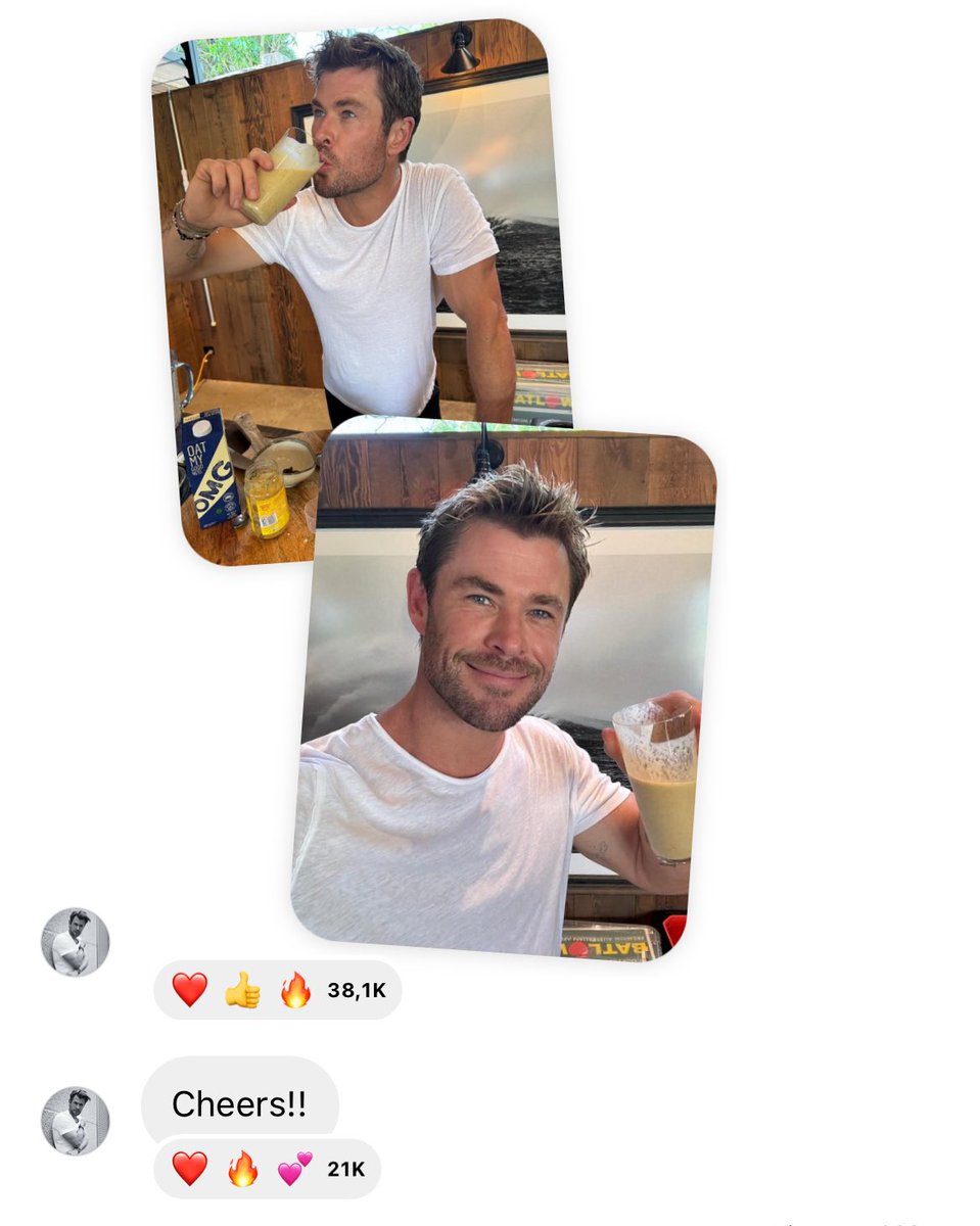 amo o canal de transmissão do chris hemsworth tipo