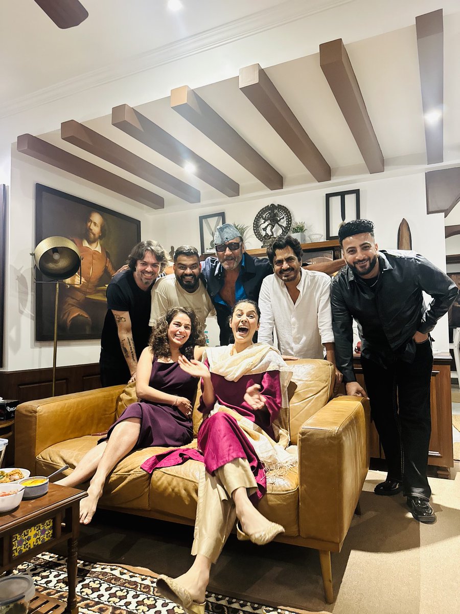 Good time with amazingly talented people! Thank you for having us @Nawazuddin_S ✨♥️ @bindasbhidu your presence not only brings a smile, but great laughter!