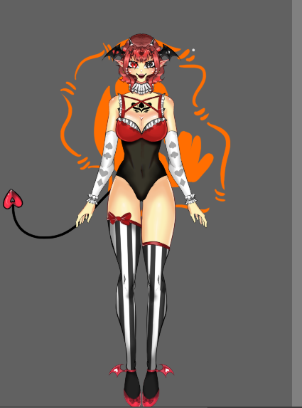 gyaslameh's tweet image. Terminei de fazer o modelo base dela. 

acessórios:
Colocar e tirar a saia
colocar e tirar a blusa
colocar asa ou n colocar
Cabelo grande e curto
3 expressões faciais adicionais

#modelvtuber #modeladopt #adopt #FYP