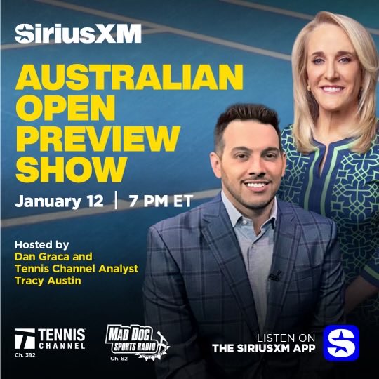 I break down the ⁦@AustralianOpen⁩ draw w/ ⁦@DanGraca⁩ on ⁦@SIRIUSXM⁩ App. Who will win, dangerous floaters, important storylines! @TennisChannel⁩