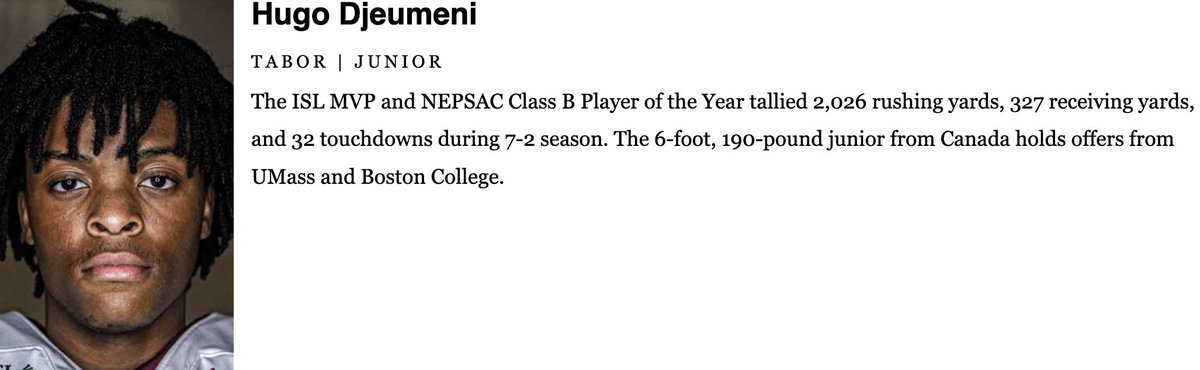 Congratulations to @HDjeumeni on being named Boston Globe All Scholastic! #RideTheWave