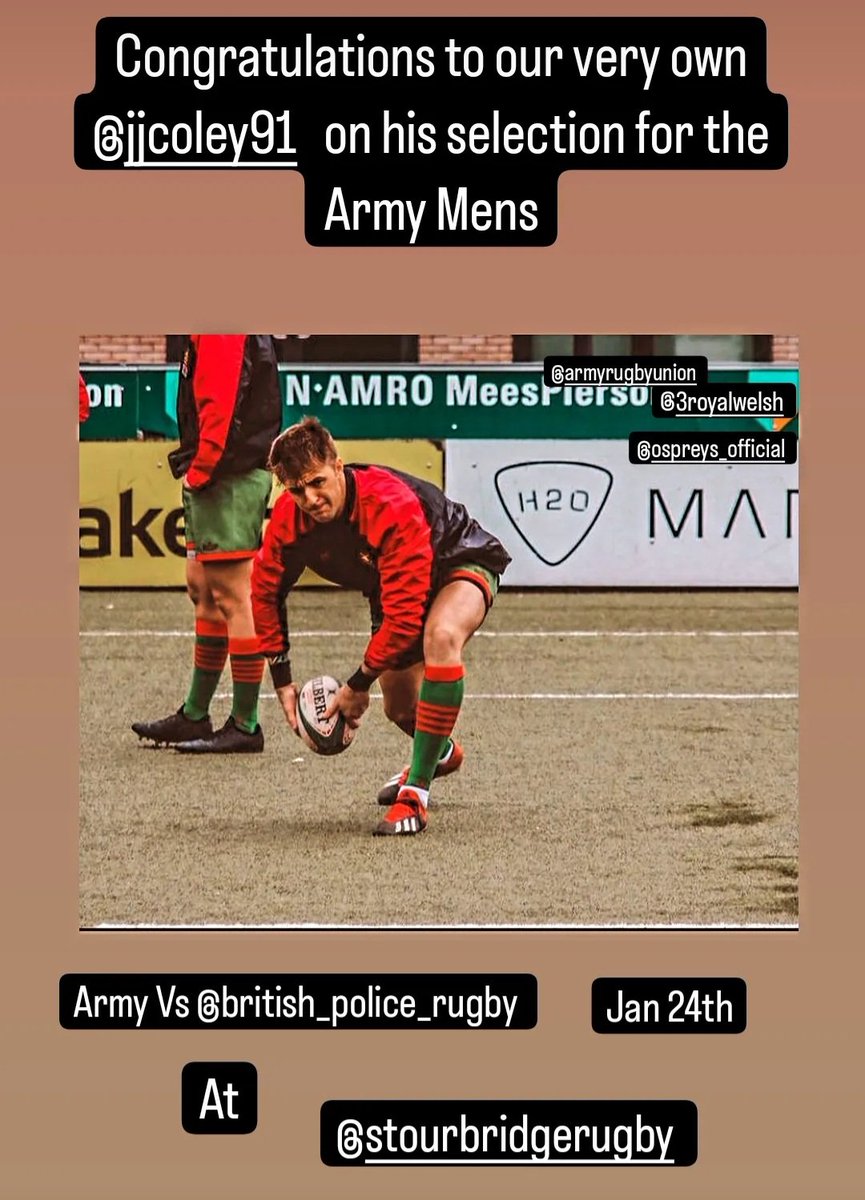Army Dev Vs British Police rugby 
Jan 24th
<a href="/StourbridgeRFC/">Stourbridge Rugby</a> 

#armyrugby #armyreserve #Rugby
