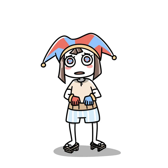 服が難しくて描けなかったポムニーちゃん