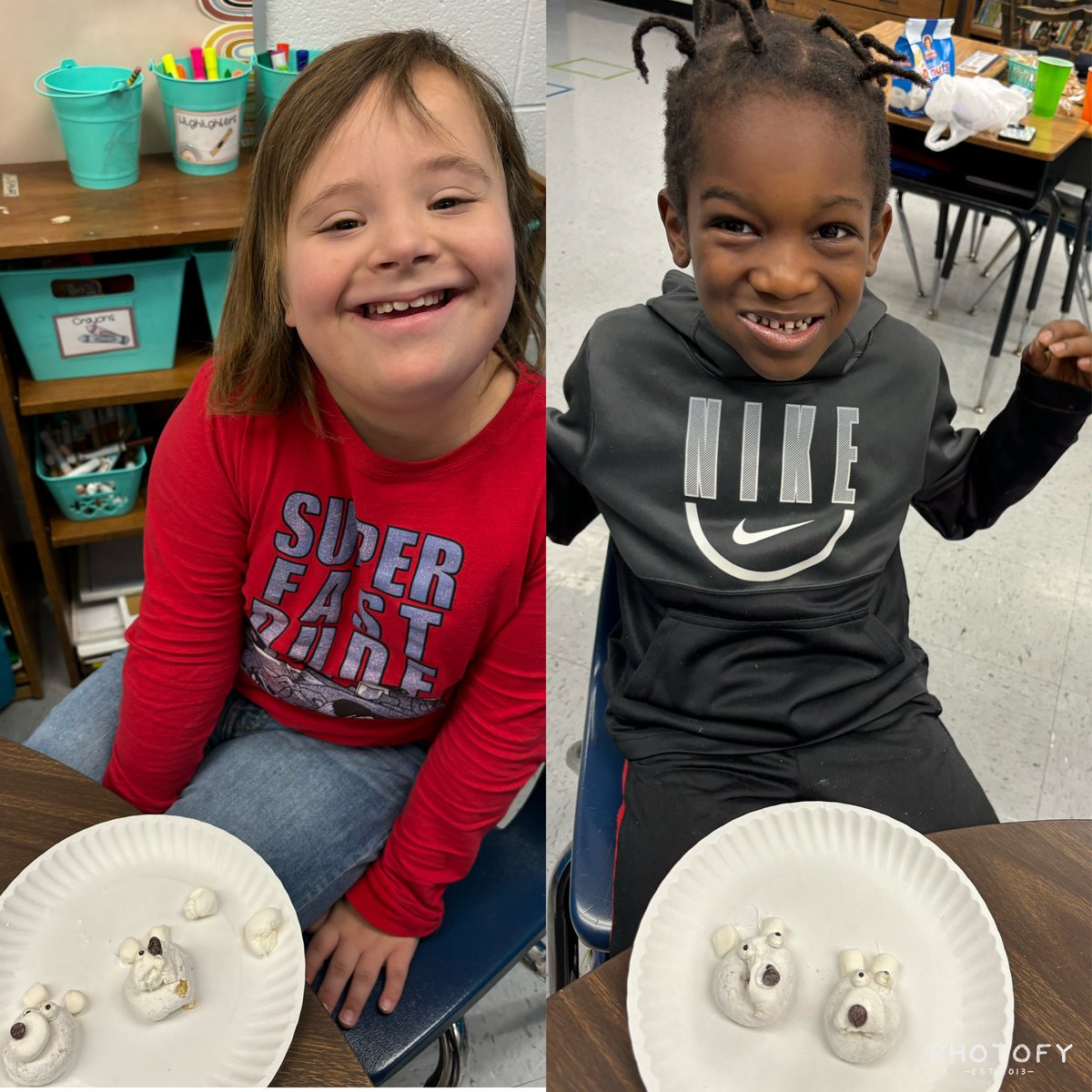 We made polar bears in cooking this week! #RESBelieves #ElevateStafford <a href="/RockhillES/">Rockhill Elementary</a>