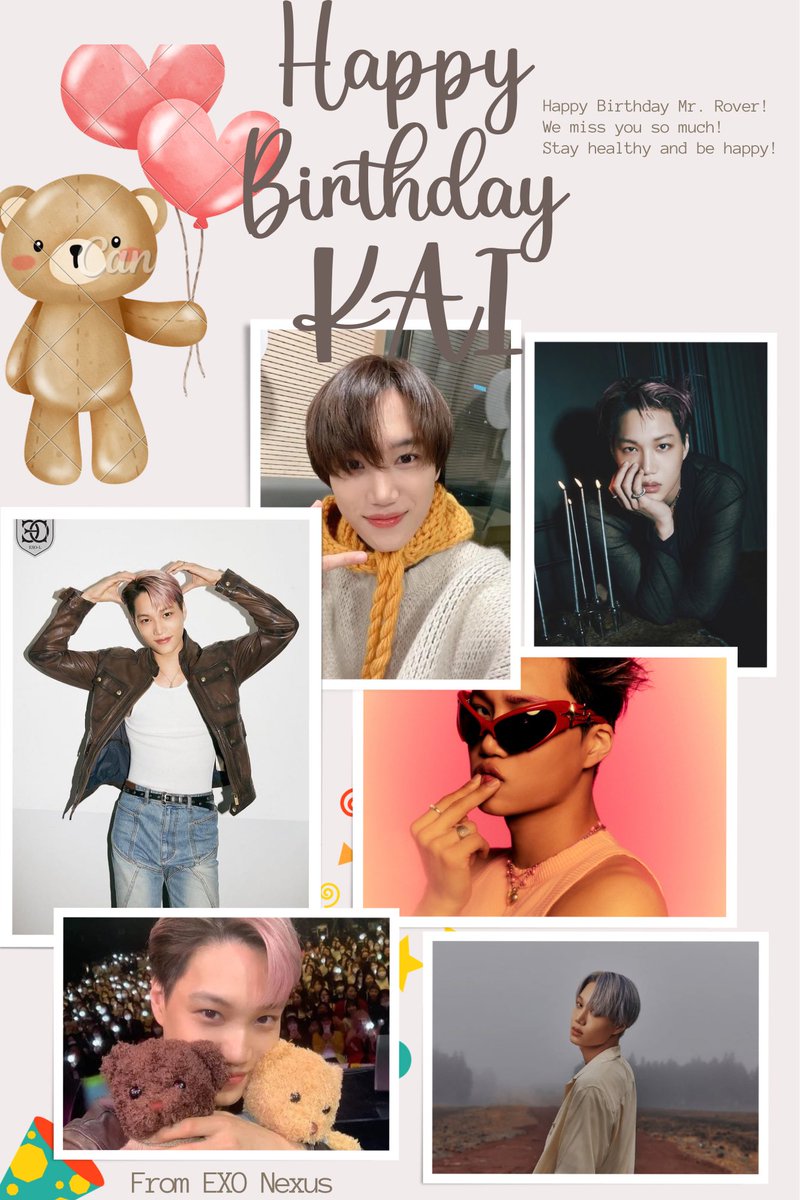EXOnexuss's tweet photo. We miss you Mr. Rover!
Happy Birthday #KAI ❤️

#갓카이탄일
#종인이로_온세상이_가득한하루
#Hello30thKAI
#MrKaiHBD @weareoneEXO https://t.co/PgNxqVaB5b