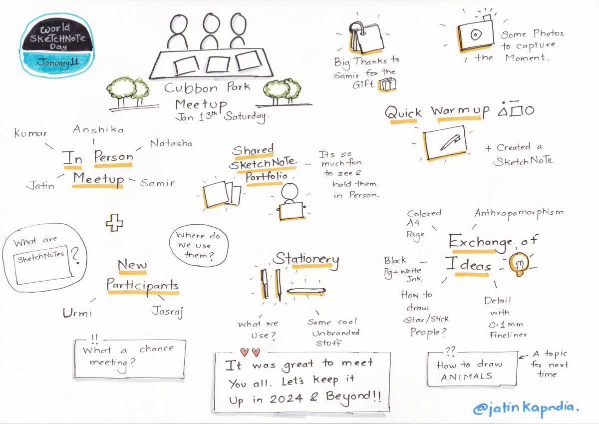 jatinkapadia's tweet photo. We met today to celebrate #WorldSketchNoteDay #snday2024 and had an awesome time. 

It was great to meet in person, share ideas and learnings and plus SketchNote 
@letsketchin , @nnatashananda , @Anshika96513490 and Samir Dash https://t.co/6HLrT2ljby
