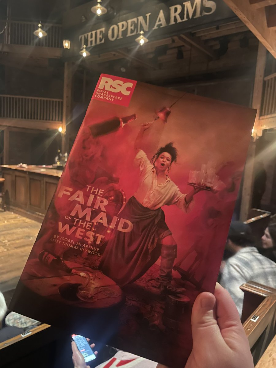 A proper silly treat. #TheFairMaidOfTheWest at @TheRSC with a riot of pop songs, clever/stupid jokes and brilliant performances. @emmystonelake a highlight. And further proof of the brilliance of @isobel_mcarthur. ♥️