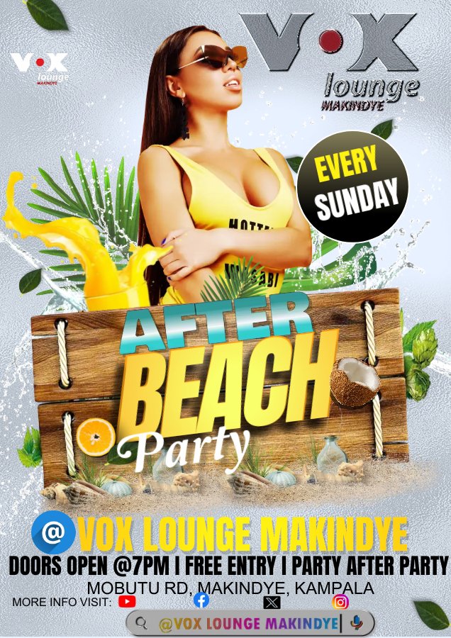 LoungeVox's tweet photo. AFTER BEACH PARTY EVERY SUNDAY AT VOX LOUNGE MAKINDYE , COME WE RELAX WITH THOSE FROM BEACH
,
,
,
,,
,
,,
,
,
,
,
#beach #beachday #beachlife #beaches #afterbeachparty #clubbing #InClub #clubing #dancing #kampalacity #voxloungemakindye #dance #moment #dancelife #nightparty https://t.co/o8Mj0pDBxc