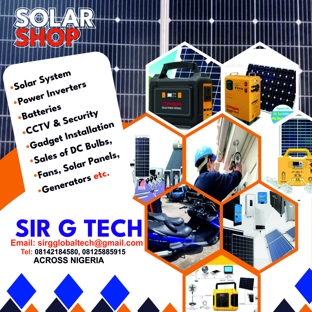 ikangbo_gabriel's tweet photo. 🌞 Explore sustainable energy at our solar shop! Embrace a brighter future with eco-friendly solar solutions. From panels to inverters, we've got your green energy needs covered. Visit us today and power up for a sustainable tomorrow! 🌿 #GoSolar #CleanEnergy #Savecost & 💰 https://t.co/g3lzBum4pQ