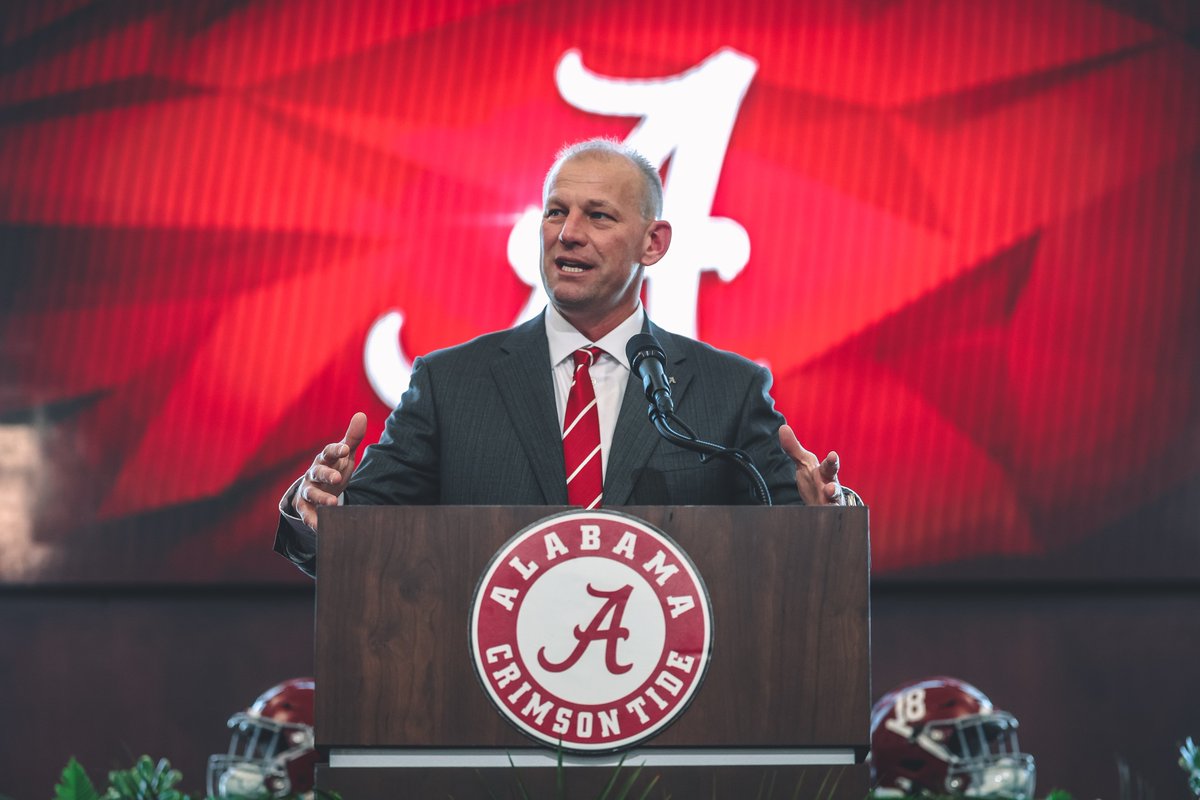 UA_Athletics's tweet photo. Welcome to Alabama Coach DeBoer!

#RollTide | @AlabamaFTBL https://t.co/1aU01sMpsS